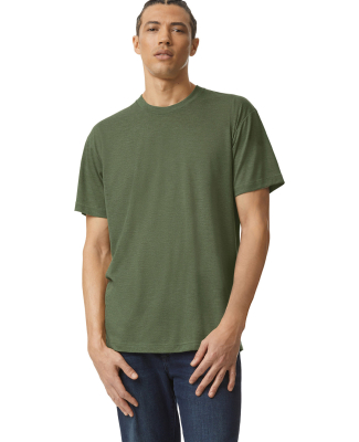 American Apparel TR401 Unisex Tri-Blend Track Tee in Tri-olive