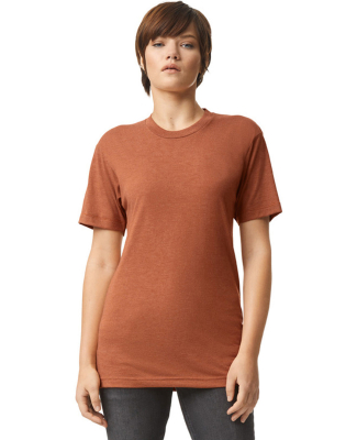 American Apparel TR401 Unisex Tri-Blend Track Tee in Tri-rust