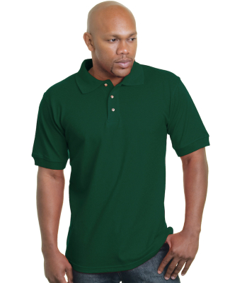 1000 Bayside Adult Cotton Pique Polo in Forest green