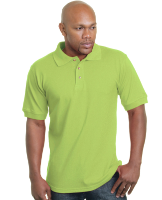 1000 Bayside Adult Cotton Pique Polo in Lime Green