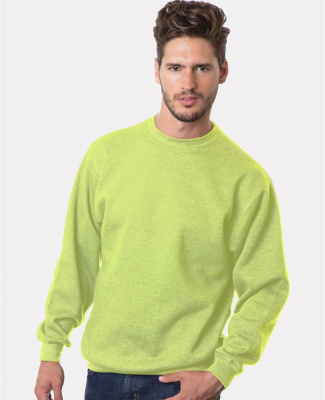 1102 Bayside Fleece Crew Neck Pullover S - 5XL  in Lime green
