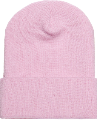1501 Yupoong Heavyweight Cuffed Knit Cap in Baby pink