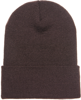 1501 Yupoong Heavyweight Cuffed Knit Cap in Brown