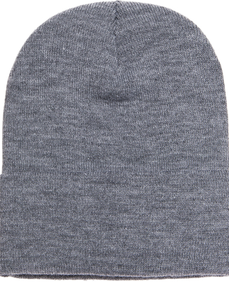 1501 Yupoong Heavyweight Cuffed Knit Cap in Heather grey