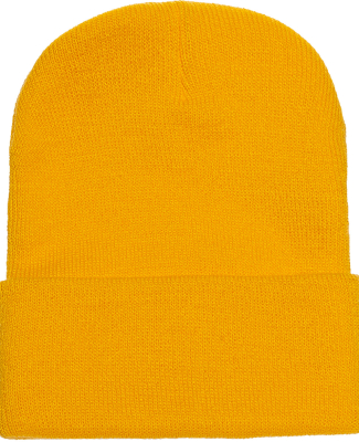 1501 Yupoong Heavyweight Cuffed Knit Cap in Gold