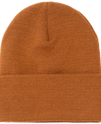 1501 Yupoong Heavyweight Cuffed Knit Cap in Caramel