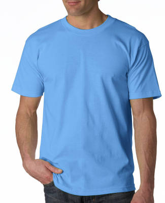 2905 Bayside Adult Union Made Cotton Tee in Carolina Blue