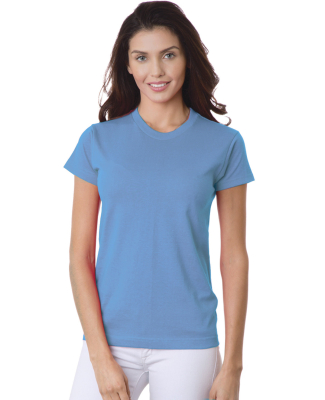 3325 Bayside Ladies' Short-Sleeve Tee in Carolina Blue