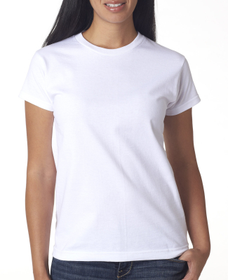 3325 Bayside Ladies' Short-Sleeve Tee in White
