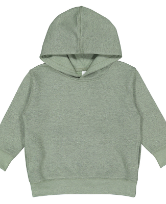 3326 Rabbit Skins Toddler Hooded Sweatshirt with P in Bamboo Blackout