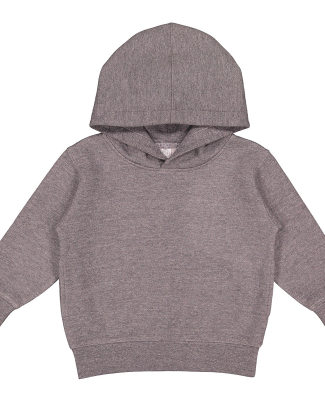 3326 Rabbit Skins Toddler Hooded Sweatshirt with P in Granite Heather