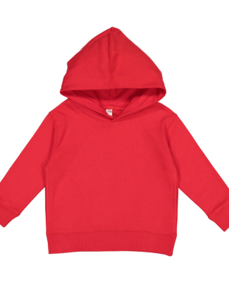 3326 Rabbit Skins Toddler Hooded Sweatshirt with P in Red