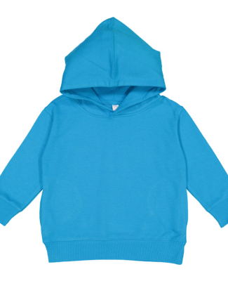 3326 Rabbit Skins Toddler Hooded Sweatshirt with P in Turquoise