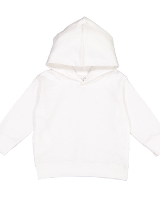 3326 Rabbit Skins Toddler Hooded Sweatshirt with P in White