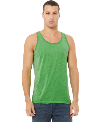 BELLA+CANVAS 3480 Unisex Cotton Tank Top in Green triblend