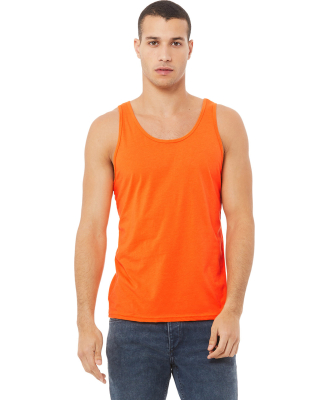 BELLA+CANVAS 3480 Unisex Cotton Tank Top in Neon orange