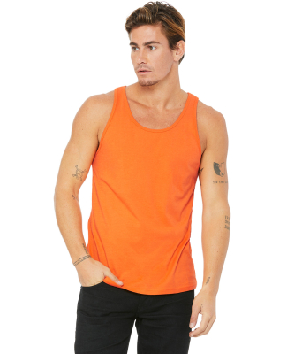 BELLA+CANVAS 3480 Unisex Cotton Tank Top in Orange