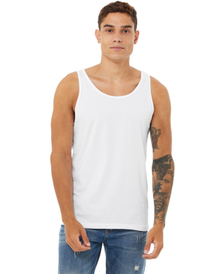 BELLA+CANVAS 3480 Unisex Cotton Tank Top in White