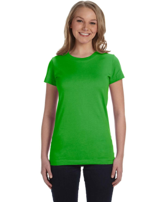 3616 LA T Juniors' Fine Jersey Longer Length T-Shi in Apple