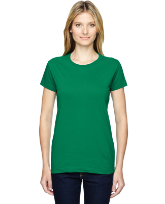 3616 LA T Juniors' Fine Jersey Longer Length T-Shi in Kelly