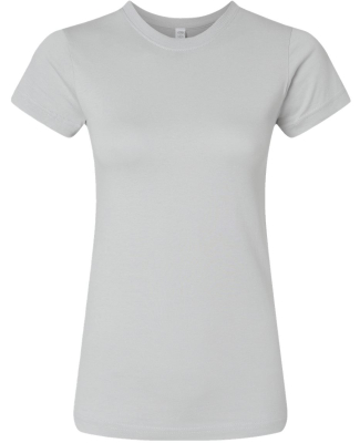 3616 LA T Juniors' Fine Jersey Longer Length T-Shi in Silver
