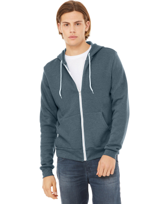 BELLA+CANVAS 3739 Unisex Poly-Cotton Fleece Hoodie in Heather slate