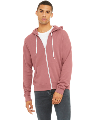 BELLA+CANVAS 3739 Unisex Poly-Cotton Fleece Hoodie in Mauve