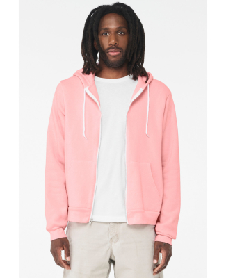 BELLA+CANVAS 3739 Unisex Poly-Cotton Fleece Hoodie in Pink