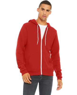 BELLA+CANVAS 3739 Unisex Poly-Cotton Fleece Hoodie in Red