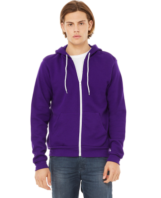 BELLA+CANVAS 3739 Unisex Poly-Cotton Fleece Hoodie in Team purple