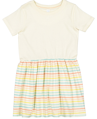 4424 Rabbit Skins Infant Fine Jersey Creeper in Natural/ sunkissed stripe