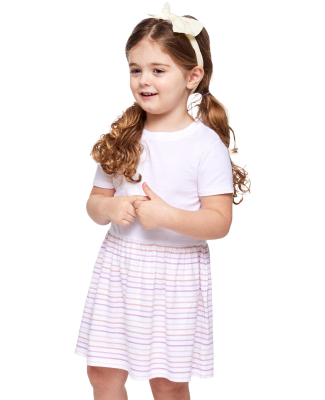 4424 Rabbit Skins Infant Fine Jersey Creeper in White/ lilac stripe
