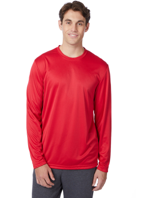 482L Hanes Adult Cool DRI in Deep red