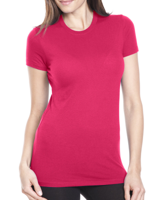 4990 Bayside Ladies' Fashion Jersey Tee in Bright pink