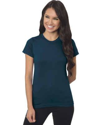 4990 Bayside Ladies' Fashion Jersey Tee in Heather navy