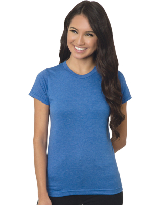 4990 Bayside Ladies' Fashion Jersey Tee in Heather royal
