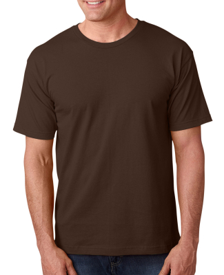 5040 Bayside Adult Short-Sleeve Cotton Tee in Chocolate