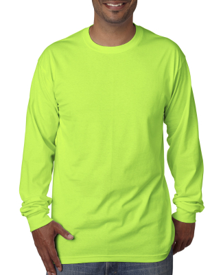 5060 Bayside Adult Long-Sleeve Cotton Tee in Lime green