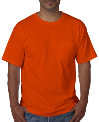 5070 Bayside Adult Short-Sleeve Cotton Tee with Po in Bright orange