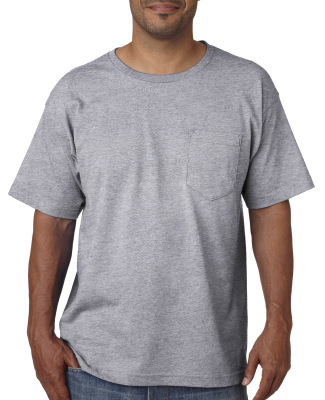 5070 Bayside Adult Short-Sleeve Cotton Tee with Po in Dark Ash