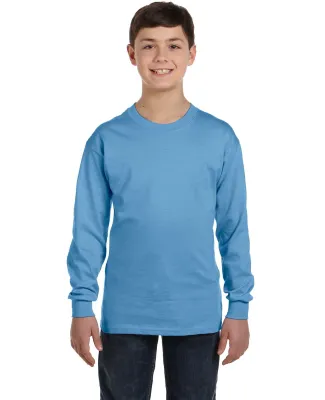 5400B Gildan Youth Heavy Cotton Long Sleeve T-Shir in Carolina blue