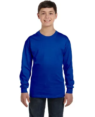 5400B Gildan Youth Heavy Cotton Long Sleeve T-Shir in Royal