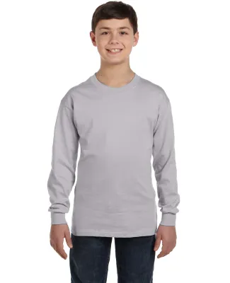 5400B Gildan Youth Heavy Cotton Long Sleeve T-Shir in Sport grey