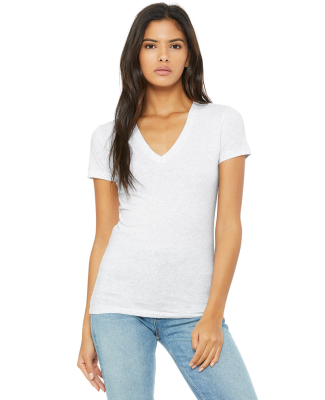 BELLA 6035 Womens Deep V-Neck T-shirt in Ash