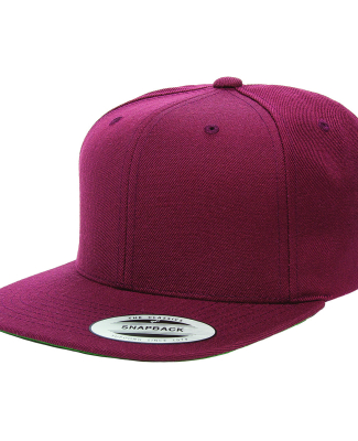 6089M Yupoong Classic Snapback Cap GREEN Under Bil in Maroon