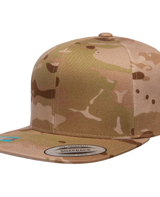 6089M Yupoong Classic Snapback Cap GREEN Under Bil in Multicam arid