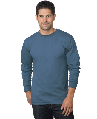 6100 Bayside Adult Long-Sleeve Cotton Tee in Denim