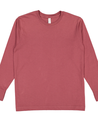 6201 LA T Youth Fine Jersey Long Sleeve T-Shirt in Rouge