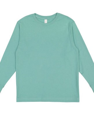 6201 LA T Youth Fine Jersey Long Sleeve T-Shirt in Saltwater