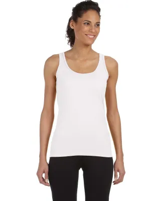 64200L Gildan Junior Fit Softstyle Tank Top in White